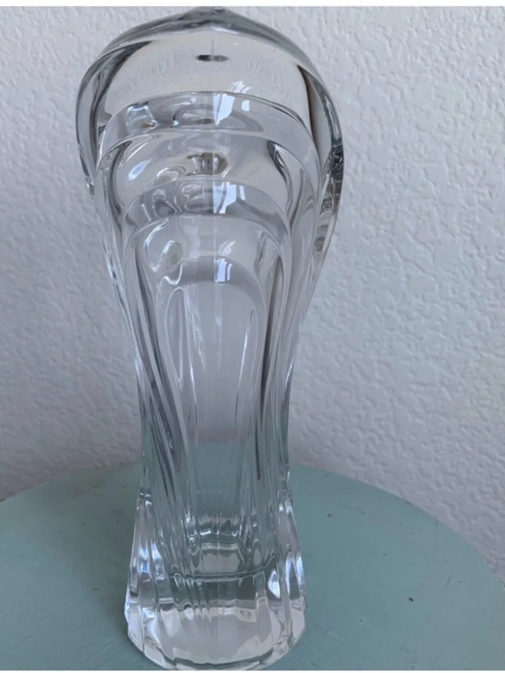 MIKASA Spring Flair Vase 8” Crystal Vintage With Box Tag Japan Discontinued